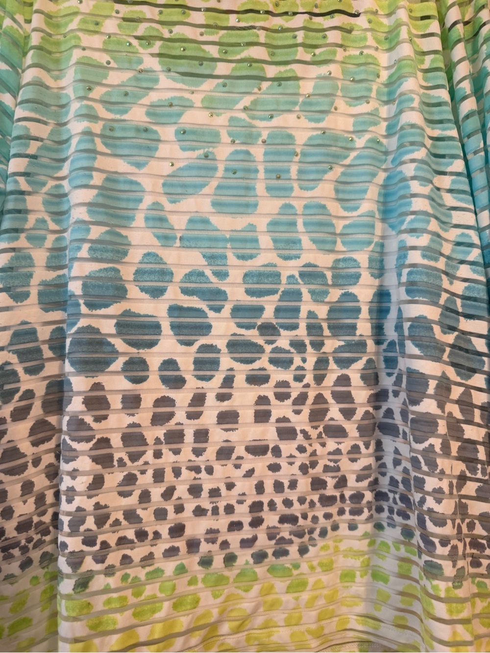 Ruby Rd. Blue Green Printed Top - Picture 3 of 4